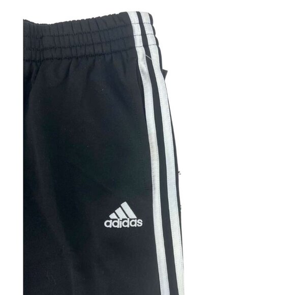 Adidas | Kid's Fleece Lined Sweatpants | Black & White | Various Sizes - Picture 3 of 4